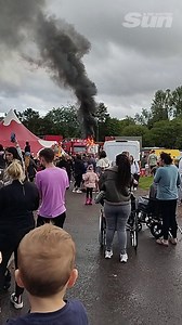 Fire breaks out at circus in Scots town as crews battle huge black smoke clouds | The Scottish Sun