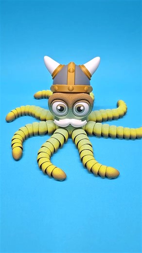 ToonWorld3D on Instagram: "3D Printed Octopus with many hats This flexible octopus comes with fully articulated tentacles, magnet-ready options (176x 3x2mm magnets), and now even a separated-parts version so you can print it in multiple colors without needing a multi-color printer! 👉 Available now on Patreon: https://www.patreon.com/ToonWorld3D"