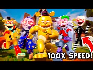 We Added EVERY FNAF Animatronic With 100X SPEED in Hello Neighbor!