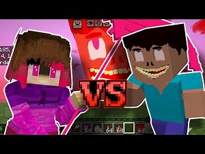 Bete Noire VS Smiler Steve [MCPE-MCBE] Glitchtale Minecraft Battle,EnderFoxBoy MC🦊!!!