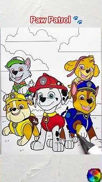 Paw Patrol Pups Coloring🐾#pawpatrol #pups #shorts #cartoon #short #shortvideo #shortsvideo #coloring