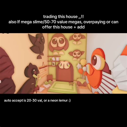 trading a crow, owl, and parrot themed adopt me house! also looking for mega slime ^_^ 🏷️,, #roblox #adoptme #adoptmeroblox #adoptmebuilds #adoptmehouse