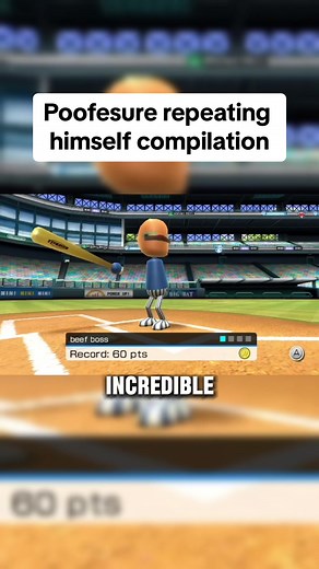 His brain used up all of his vocabulary 😂 #CapCut #poofesure #poofesurerage #wii #wiisports #baseball #gaming #funny