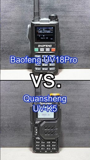 Baofeng UV-18Pro vs. Quansheng UV-K5 - Modulation NFM #hamradio #afu #shorts