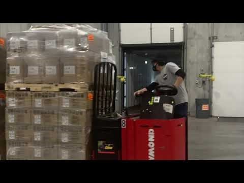 Loading Pallet Racks to a Truck || Warehouse Pallet Trucks