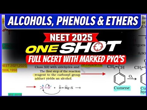 ALCOHOL PHENOL ETHER➡️NCERT ONE SHOT🔥NEET AIIMS JEE NCERT line by line NEET+JEE#neet #chemistry