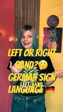 Left or Right Hand? German sign Language