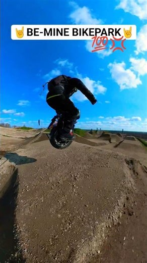 BE-Mine Bikepark new jump line tryout on kingsong S22 electric unicycle. #mtb #euc #dirtjump