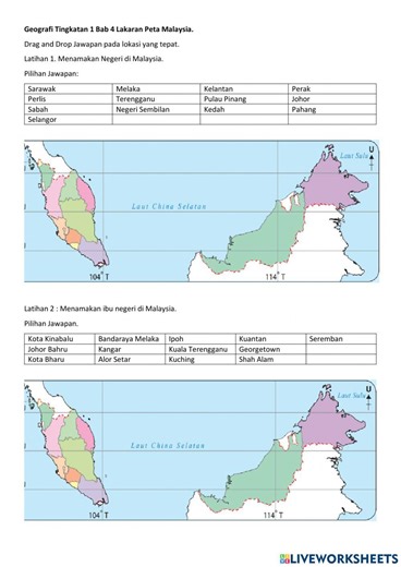 Geografi Tingkatan 1 Bab 4. worksheet