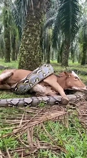 Sapi Dililit Ular Piton Raksasa di Hutan Kelapa | Wild Animal Short Documentary