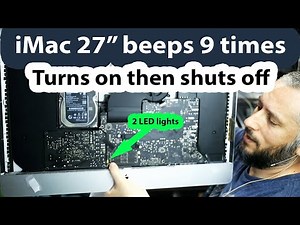 iMac 27" Fan spins 9 beeps and shuts back off. Let's fix this.