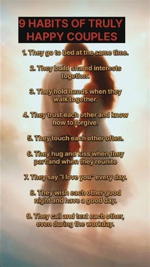 9 Habits of Truly Happy Couples ❤️