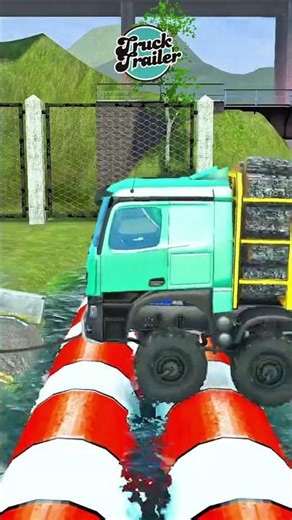 Heavy Spice Cargo! Truck & Timber Trailer Towing Wood Rig