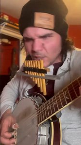 Banjitar and Quills #banjo #panflute