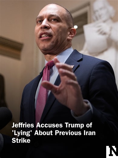 Hakeem Jeffries Accuses Trump of Lying About Iran Military Strike