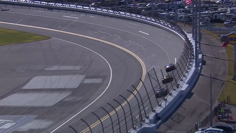 Late battle for the GTD Pro lead at Rolex 24 results in contact in the corner at Daytona