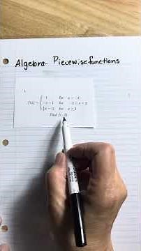 Piecewise functions #algebra