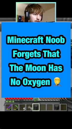 Minecraft Noob Forgets That the Moon Has No Oxygen 🤦‍♂️ #modded #minecraft #youtubeshorts #ytshorts