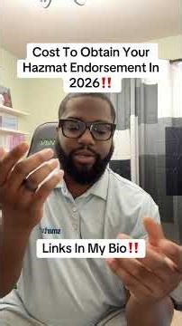 Cost Of Hazmat Endorsement and Hazmat ELDT in 2026 #cdlschool #cdltraining