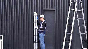 Telescoping Ladder, RIKADE Aluminum Extension Ladder, A-Frame Telescopic Ladder Portable Folding Ladder for Outdoor&Household Working with Anti-Slip Support Bar 3.2m+3.2m