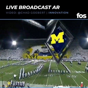 ‪A look at the augmented reality graphics during the opening of the #MICHvsPSU football game broadcast.‬ | Front Office Sports | Facebook