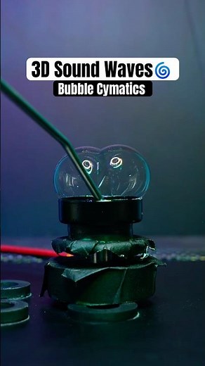Bubble Cymatics reveals 3D frequencies!🔊🤯 #bubble #cymatics #bubblecymatics