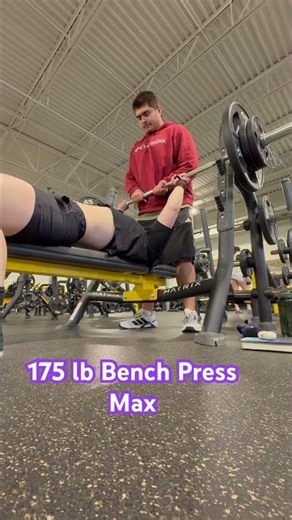 Bench Press max of 175 lb!