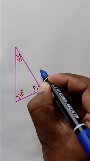 Sum of Angles Theorem 📐#basicmaths #triangle #schoollifefun