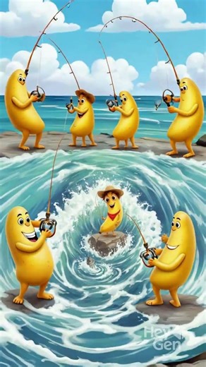 Lots of fish 🐠were caught with the homemade fishing rods.🎣