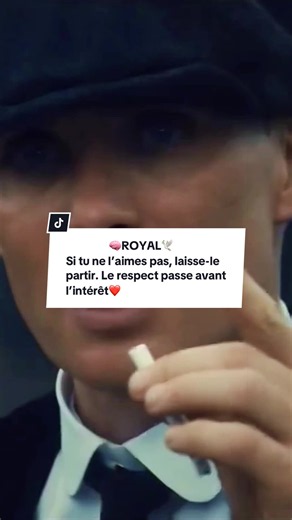 [🇫🇷ROYAL PARTIE 05] Toutes les vérités ne sont pas agréables à entendre, mais le respect ne devrait jamais être une option. Si tu n’aimes pas une personne, ne profite pas de son temps, de son cœur ou de ses efforts. Une relation basée sur l’intérêt finit toujours par faire souffrir quelqu’un. 💔 #Respect #Relation #Amour #Conseil