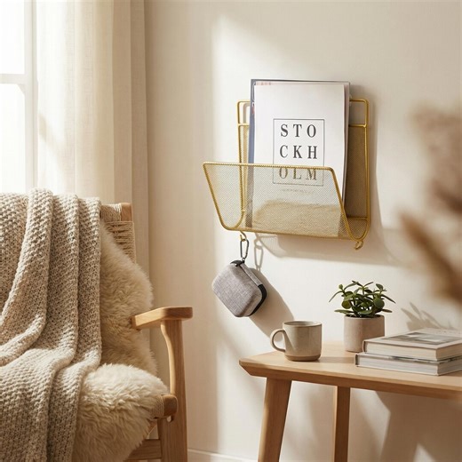 Wall Mounted Mail Organizer, Wall Key Holder, Wall Entryway Organizer, Wall File Holder, Wall Letter Holder, Metal Wall Organizer - Etsy