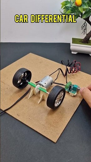 Car differential with dc motor | #dcmotor #automobile #techexperiments #tech #dcman #experiment
