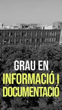 Grau en Informació i Documentació