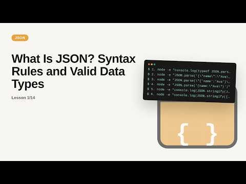 JSON - Web development basic Series: What Is JSON? Syntax Rules and Valid Data Types