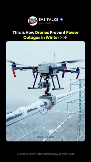 This Is How Drones Prevent Power Outages in Winter 😳❄️⚡