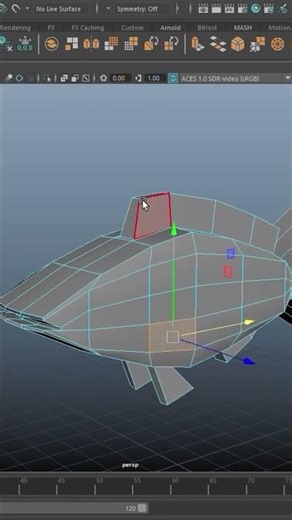 "Fish Model in Autodesk Maya #shorts#autodesk maya#fish#model