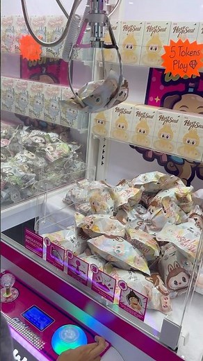 Winning La boo-boo from claw machine at claw world ￼￼