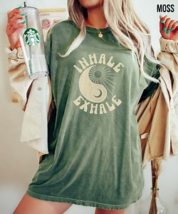 Ying Yang Yoga Shirt, Just Breathe Yin Yang T Shirt, Spiritual Shirt for Yoga Instructor, Zen Shirt, Mental Health Shirt, Meditation Tshirt - Etsy