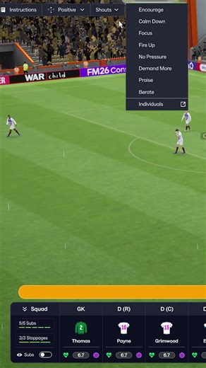 Match Day Shouts Are BACK in FM26 😤🔥