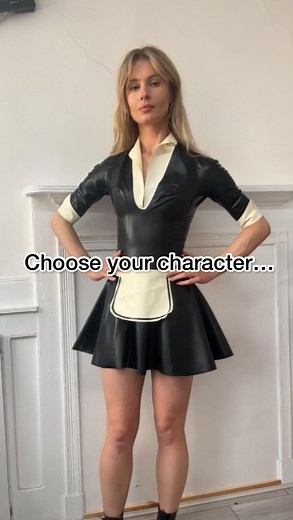 Skin Two Clothing on Instagram: "Choose your character… 殺❤️ Latex Rubber Army Dress & Beret Latex Rubber Maid Dress PVC Nurse Dress in Red"