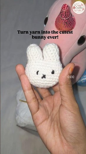 Watch this adorable crochet bunny come to life. Save this tutorial and tag a crochet buddy! 💖