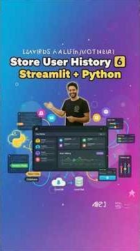 Using python and streamlit chatpot 🤯😱After make website 🫵how to store user history #coding
