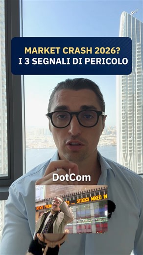 Commenta 'STRATEGIA' e ti mando per accedere all'evento gratuito. I posti sono limitati. Ci sono 3 segnali oggi che assomigliano in modo inquietante a quelli che hanno preceduto la Grande Depressione del 1929 e la bolla Dot Com del 2000. Primo segnale: Shiller CAPE a 40. Nel 1929 era a 32. Nel 2000 era a 41. Ogni volta che questo indicatore supera 30, nei 2–3 anni successivi si verifica un crollo. Oggi stiamo pagando le azioni 40 volte i loro utili reali. Un livello che storicamente ha sempre an