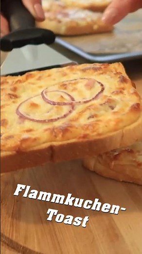 Flammkuchen-Toast 🥂 schnell Perfekt zum Federweißer