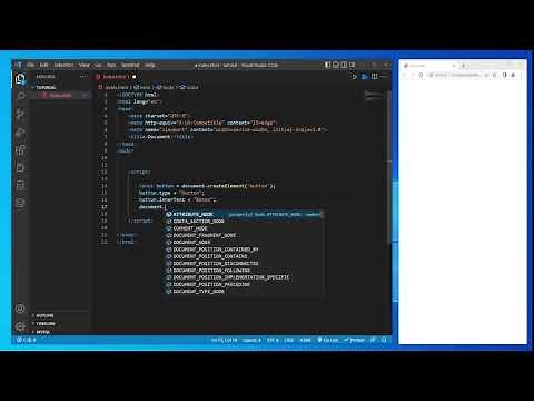 como HACER un BOTON en JAVASCRIPT (VISUAL STUDIO CODE) 🚀