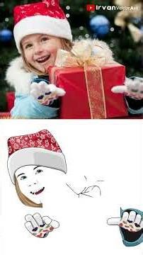 Drawing Vector Portrait Natal Children #irvanvektorart #vector #natal