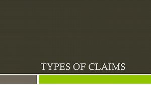 Types of Claims - SlideServe