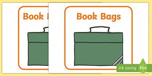 Book Bag Box Display Labels