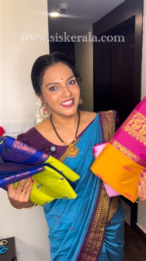 SIS by MP on Instagram: "Search cord : Kalyani Pattu Kalyani Cotton Saree Different shades available on our website www.siskerala.com"