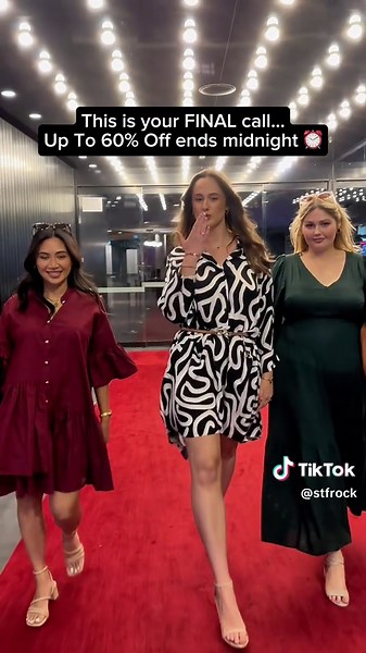 This is NOT a drill 🚨 Our Black Friday sale ends tonight so make sure you grab your faves before they’re gone xx Featured styles all 50% off: Blaire Smock Dress, London Midi Smock Dress and Sorcha Maxi Dress ❤️ #stfrock #blackfridaysale #salestyle